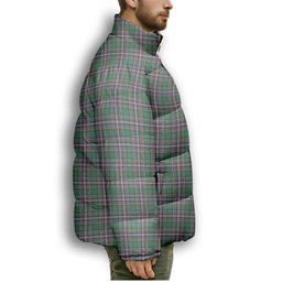 ScotsTee Shop Scottish McFarlane Hunting Ancient Premium Tartan Collar Down Jacket Winter White Duck Down Plaid