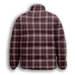 ScotsTee Shop Scottish McFarland Dress Premium Tartan Collar Down Jacket Winter White Duck Down Plaid