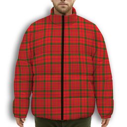 ScotsTee Shop Scottish MacDonnell of Keppoch Modern SC Premium Tartan Collar Down Jacket Winter White Duck Down Plaid