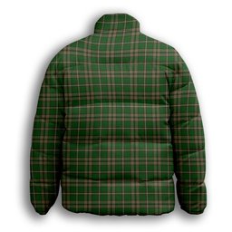 ScotsTee Shop Scottish O'Neill Premium Tartan Collar Down Jacket Winter White Duck Down Plaid