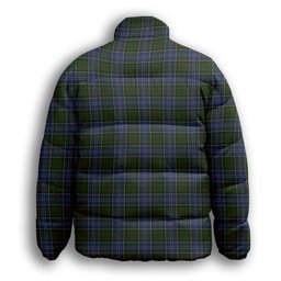 ScotsTee Shop Scottish McMillan Hunting Premium Tartan Collar Down Jacket Winter White Duck Down Plaid