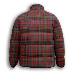 ScotsTee Shop Scottish Waggrall Premium Tartan Collar Down Jacket Winter White Duck Down Plaid