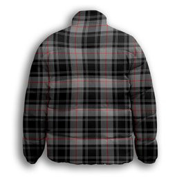 ScotsTee Shop Scottish Moffat Modern SC Premium Tartan Collar Down Jacket Winter White Duck Down Plaid