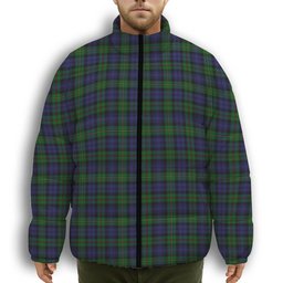 ScotsTee Shop Scottish MacEwen Clans Originaux Premium Tartan Collar Down Jacket Winter White Duck Down Plaid