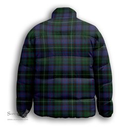 ScotsTee Shop Scottish Urquhart Brydone Premium Tartan Collar Down Jacket Winter White Duck Down Plaid
