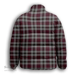 ScotsTee Shop Scottish Little Dress Premium Tartan Collar Down Jacket Winter White Duck Down Plaid