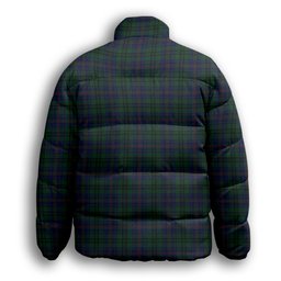 ScotsTee Shop Scottish Walker Hunting Premium Tartan Collar Down Jacket Winter White Duck Down Plaid