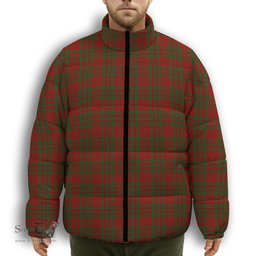 ScotsTee Shop Scottish Livingstone 2 Premium Tartan Collar Down Jacket Winter White Duck Down Plaid