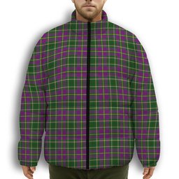 ScotsTee Shop Scottish Taylor Premium Tartan Collar Down Jacket Winter White Duck Down Plaid