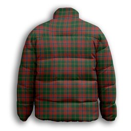 ScotsTee Shop Scottish Hutcheson Premium Tartan Collar Down Jacket Winter White Duck Down Plaid