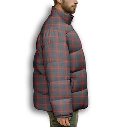 ScotsTee Shop Scottish Wilson 04 Premium Tartan Collar Down Jacket Winter White Duck Down Plaid