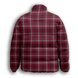 ScotsTee Shop Scottish Little Premium Tartan Collar Down Jacket Winter White Duck Down Plaid