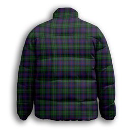 ScotsTee Shop Scottish Malcolm Premium Tartan Collar Down Jacket Winter White Duck Down Plaid