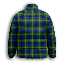 ScotsTee Shop Scottish Maitland SC Premium Tartan Collar Down Jacket Winter White Duck Down Plaid
