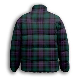 ScotsTee Shop Scottish McArthur of Milton Modern Premium Tartan Collar Down Jacket Winter White Duck Down Plaid