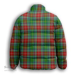 ScotsTee Shop Scottish Muirhead SC Premium Tartan Collar Down Jacket Winter White Duck Down Plaid