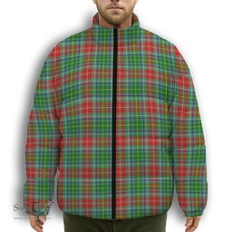 ScotsTee Shop Scottish Muirhead SC Premium Tartan Collar Down Jacket Winter White Duck Down Plaid