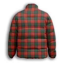 ScotsTee Shop Scottish Stewart of Appin Ancient Premium Tartan Collar Down Jacket Winter White Duck Down Plaid