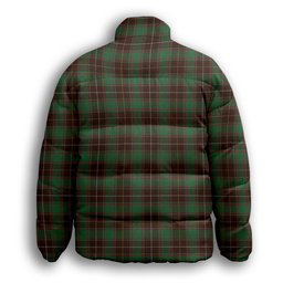 ScotsTee Shop Scottish MacPhee Hunting Modern Premium Tartan Collar Down Jacket Winter White Duck Down Plaid
