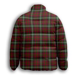 ScotsTee Shop Scottish Maguire Premium Tartan Collar Down Jacket Winter White Duck Down Plaid