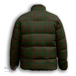 ScotsTee Shop Scottish MacNachten Hunting Premium Tartan Collar Down Jacket Winter White Duck Down Plaid