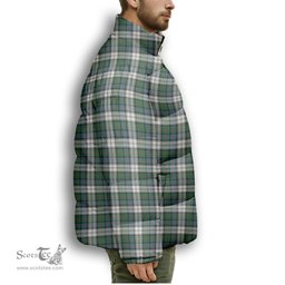 ScotsTee Shop Scottish Malcolm Dress Ancient Premium Tartan Collar Down Jacket Winter White Duck Down Plaid