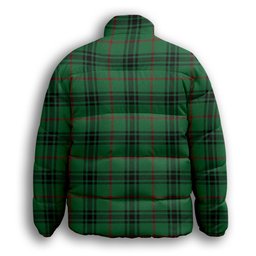 ScotsTee Shop Scottish MacArthur-Fox Ancient Premium Tartan Collar Down Jacket Winter White Duck Down Plaid