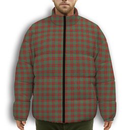 ScotsTee Shop Scottish MacDonald of Kingsburgh Premium Tartan Collar Down Jacket Winter White Duck Down Plaid