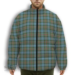 ScotsTee Shop Scottish Walkinshaw Premium Tartan Collar Down Jacket Winter White Duck Down Plaid