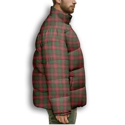 ScotsTee Shop Scottish Nisbet Premium Tartan Collar Down Jacket Winter White Duck Down Plaid