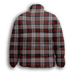 ScotsTee Shop Scottish MacDuff Dress 4 Premium Tartan Collar Down Jacket Winter White Duck Down Plaid