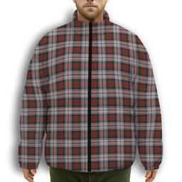 ScotsTee Shop Scottish MacDuff Dress 4 Premium Tartan Collar Down Jacket Winter White Duck Down Plaid