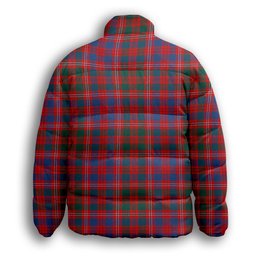 ScotsTee Shop Scottish MacColl Hunting Modern Premium Tartan Collar Down Jacket Winter White Duck Down Plaid