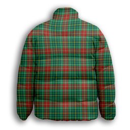 ScotsTee Shop Scottish Muirhead Modern Premium Tartan Collar Down Jacket Winter White Duck Down Plaid