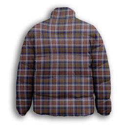 ScotsTee Shop Scottish Lysaght Dress Premium Tartan Collar Down Jacket Winter White Duck Down Plaid