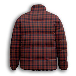 ScotsTee Shop Scottish Ogilvie (Ogilvy) Premium Tartan Collar Down Jacket Winter White Duck Down Plaid
