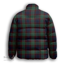 ScotsTee Shop Scottish Nicolson Hunting Modern Premium Tartan Collar Down Jacket Winter White Duck Down Plaid