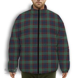 ScotsTee Shop Scottish Nicolson Hunting Modern Premium Tartan Collar Down Jacket Winter White Duck Down Plaid