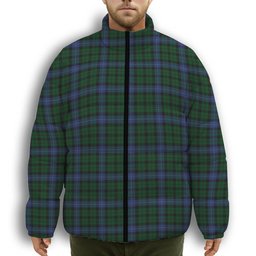 ScotsTee Shop Scottish McIntyre Premium Tartan Collar Down Jacket Winter White Duck Down Plaid