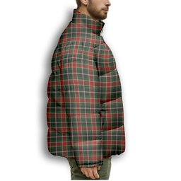 ScotsTee Shop Scottish McLachlan Hunting Modern Premium Tartan Collar Down Jacket Winter White Duck Down Plaid