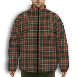 ScotsTee Shop Scottish McLachlan Hunting Modern Premium Tartan Collar Down Jacket Winter White Duck Down Plaid