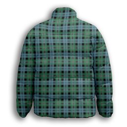 ScotsTee Shop Scottish Melville Modern Premium Tartan Collar Down Jacket Winter White Duck Down Plaid