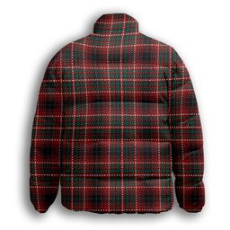 ScotsTee Shop Scottish Innes of Cowie Modern Premium Tartan Collar Down Jacket Winter White Duck Down Plaid