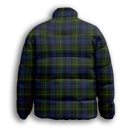 ScotsTee Shop Scottish Gow Hunting 2 Premium Tartan Collar Down Jacket Winter White Duck Down Plaid