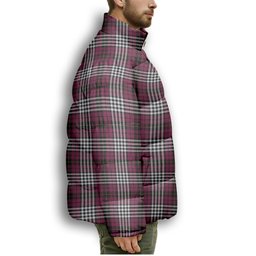 ScotsTee Shop Scottish Little of Morton Rigg Modern Premium Tartan Collar Down Jacket Winter White Duck Down Plaid