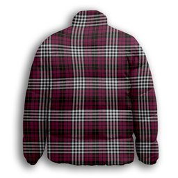 ScotsTee Shop Scottish Little of Morton Rigg Modern Premium Tartan Collar Down Jacket Winter White Duck Down Plaid