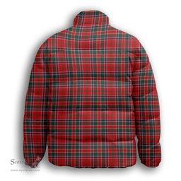 ScotsTee Shop Scottish McDonald of Lochmaddy Modern Premium Tartan Collar Down Jacket Winter White Duck Down Plaid