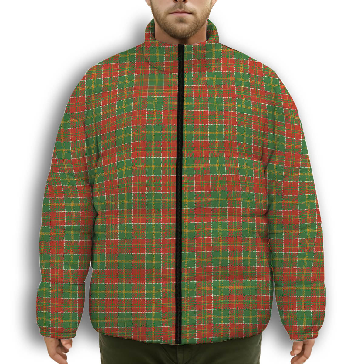 ScotsTee Shop Scottish McDonald of Kingsburgh Ancient Premium Tartan Collar Down Jacket Winter White Duck Down Plaid