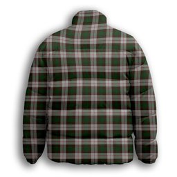 ScotsTee Shop Scottish McKinnon Dress Premium Tartan Collar Down Jacket Winter White Duck Down Plaid