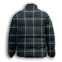 ScotsTee Shop Scottish MacKenzie Dress 2 Premium Tartan Collar Down Jacket Winter White Duck Down Plaid